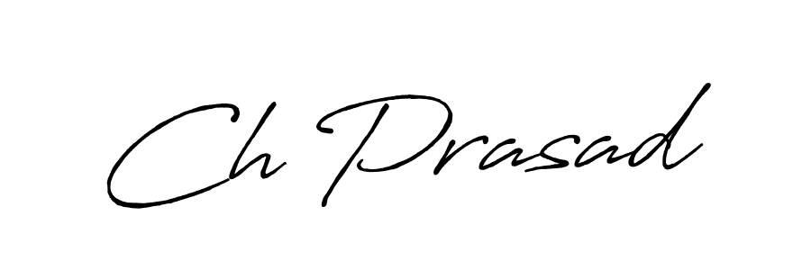 How to make Ch Prasad name signature. Use Antro_Vectra_Bolder style for creating short signs online. This is the latest handwritten sign. Ch Prasad signature style 7 images and pictures png