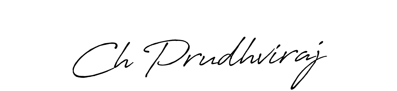It looks lik you need a new signature style for name Ch Prudhviraj. Design unique handwritten (Antro_Vectra_Bolder) signature with our free signature maker in just a few clicks. Ch Prudhviraj signature style 7 images and pictures png