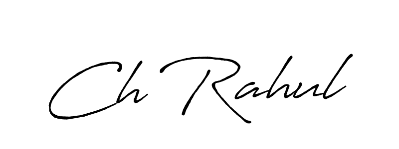 if you are searching for the best signature style for your name Ch Rahul. so please give up your signature search. here we have designed multiple signature styles  using Antro_Vectra_Bolder. Ch Rahul signature style 7 images and pictures png