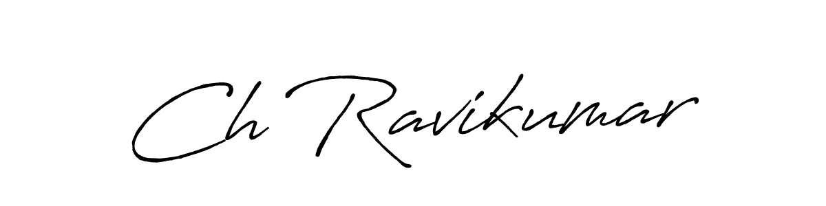 Create a beautiful signature design for name Ch Ravikumar. With this signature (Antro_Vectra_Bolder) fonts, you can make a handwritten signature for free. Ch Ravikumar signature style 7 images and pictures png