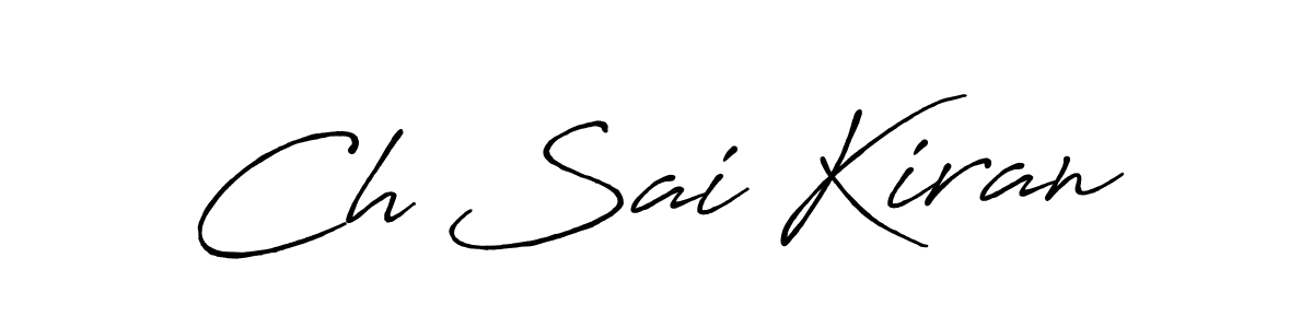 if you are searching for the best signature style for your name Ch Sai Kiran. so please give up your signature search. here we have designed multiple signature styles  using Antro_Vectra_Bolder. Ch Sai Kiran signature style 7 images and pictures png