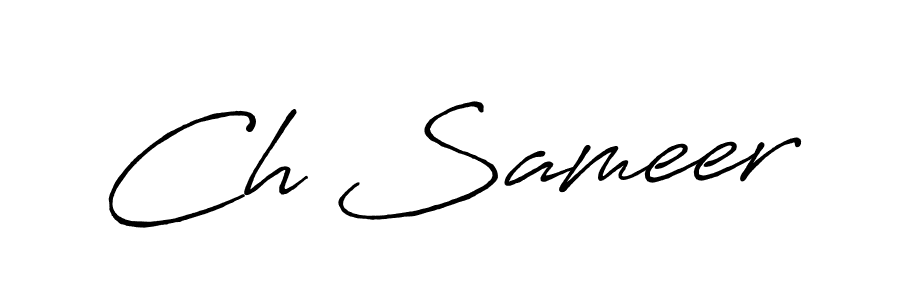 Similarly Antro_Vectra_Bolder is the best handwritten signature design. Signature creator online .You can use it as an online autograph creator for name Ch Sameer. Ch Sameer signature style 7 images and pictures png