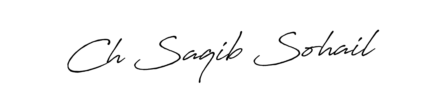 Also You can easily find your signature by using the search form. We will create Ch Saqib Sohail name handwritten signature images for you free of cost using Antro_Vectra_Bolder sign style. Ch Saqib Sohail signature style 7 images and pictures png