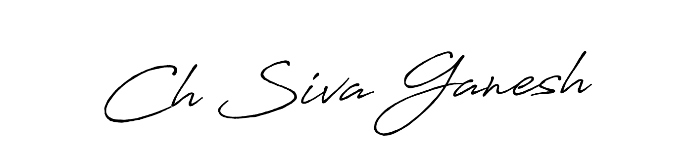 Design your own signature with our free online signature maker. With this signature software, you can create a handwritten (Antro_Vectra_Bolder) signature for name Ch Siva Ganesh. Ch Siva Ganesh signature style 7 images and pictures png