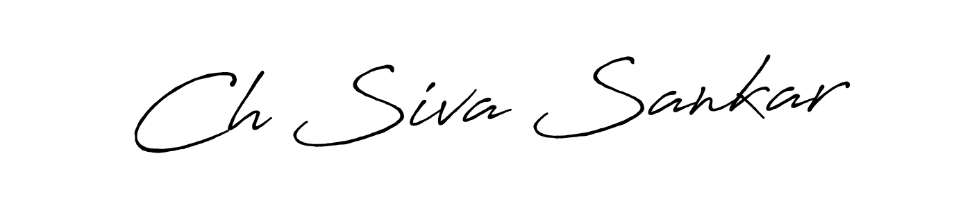 Make a beautiful signature design for name Ch Siva Sankar. With this signature (Antro_Vectra_Bolder) style, you can create a handwritten signature for free. Ch Siva Sankar signature style 7 images and pictures png