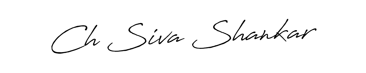 The best way (Antro_Vectra_Bolder) to make a short signature is to pick only two or three words in your name. The name Ch Siva Shankar include a total of six letters. For converting this name. Ch Siva Shankar signature style 7 images and pictures png