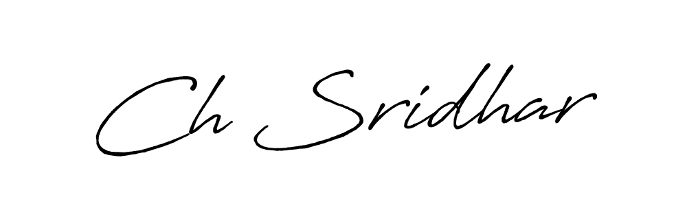 How to Draw Ch Sridhar signature style? Antro_Vectra_Bolder is a latest design signature styles for name Ch Sridhar. Ch Sridhar signature style 7 images and pictures png