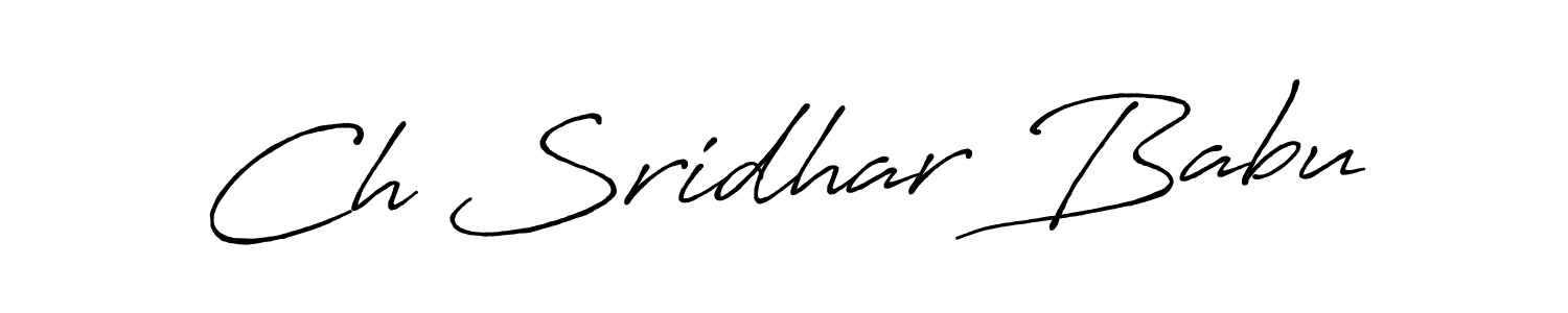 Also we have Ch Sridhar Babu name is the best signature style. Create professional handwritten signature collection using Antro_Vectra_Bolder autograph style. Ch Sridhar Babu signature style 7 images and pictures png