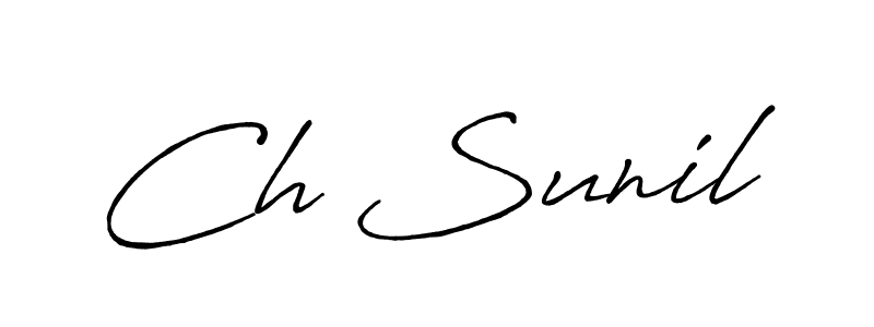 Make a beautiful signature design for name Ch Sunil. Use this online signature maker to create a handwritten signature for free. Ch Sunil signature style 7 images and pictures png