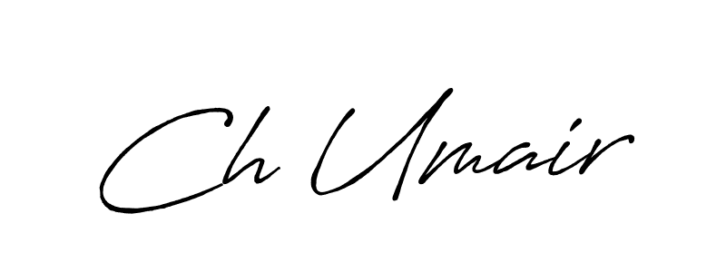 How to make Ch Umair signature? Antro_Vectra_Bolder is a professional autograph style. Create handwritten signature for Ch Umair name. Ch Umair signature style 7 images and pictures png