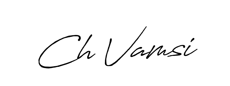 You should practise on your own different ways (Antro_Vectra_Bolder) to write your name (Ch Vamsi) in signature. don't let someone else do it for you. Ch Vamsi signature style 7 images and pictures png