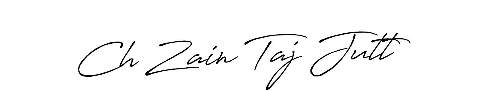 How to make Ch Zain Taj Jutt name signature. Use Antro_Vectra_Bolder style for creating short signs online. This is the latest handwritten sign. Ch Zain Taj Jutt signature style 7 images and pictures png