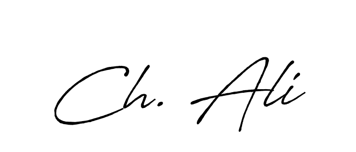 Make a beautiful signature design for name Ch. Ali. With this signature (Antro_Vectra_Bolder) style, you can create a handwritten signature for free. Ch. Ali signature style 7 images and pictures png