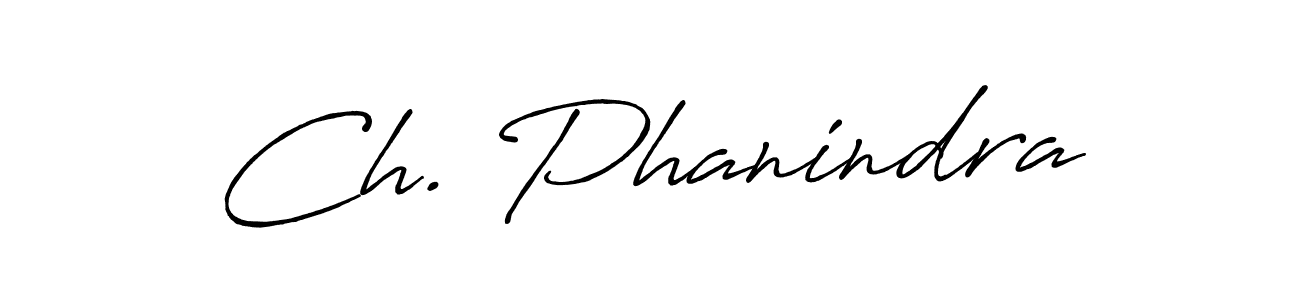 The best way (Antro_Vectra_Bolder) to make a short signature is to pick only two or three words in your name. The name Ch. Phanindra include a total of six letters. For converting this name. Ch. Phanindra signature style 7 images and pictures png