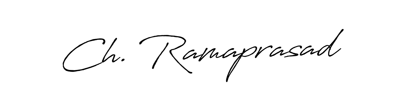 The best way (Antro_Vectra_Bolder) to make a short signature is to pick only two or three words in your name. The name Ch. Ramaprasad include a total of six letters. For converting this name. Ch. Ramaprasad signature style 7 images and pictures png