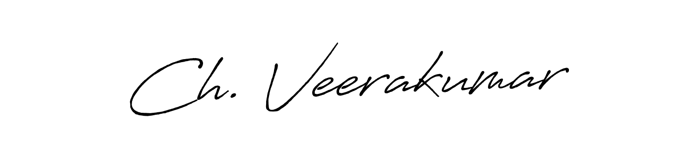 Ch. Veerakumar stylish signature style. Best Handwritten Sign (Antro_Vectra_Bolder) for my name. Handwritten Signature Collection Ideas for my name Ch. Veerakumar. Ch. Veerakumar signature style 7 images and pictures png