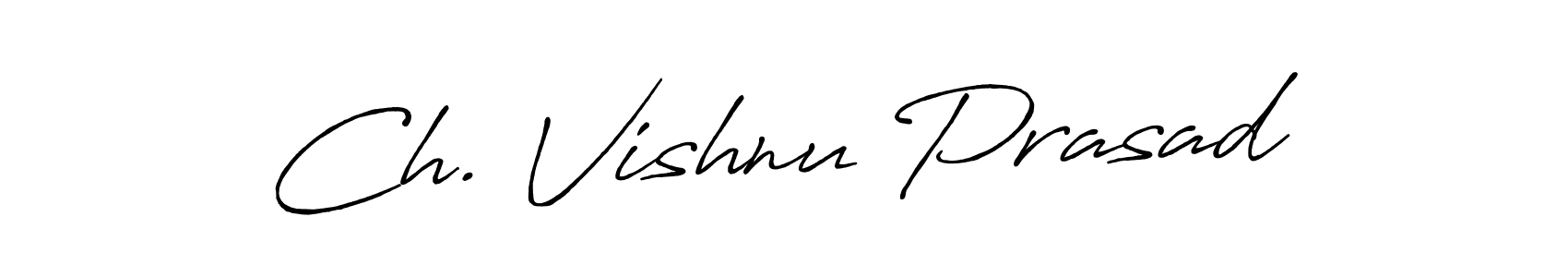 How to make Ch. Vishnu Prasad name signature. Use Antro_Vectra_Bolder style for creating short signs online. This is the latest handwritten sign. Ch. Vishnu Prasad signature style 7 images and pictures png