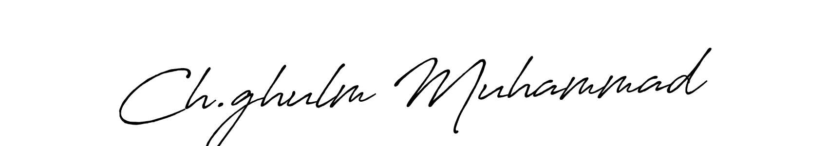 The best way (Antro_Vectra_Bolder) to make a short signature is to pick only two or three words in your name. The name Ch.ghulm Muhammad include a total of six letters. For converting this name. Ch.ghulm Muhammad signature style 7 images and pictures png