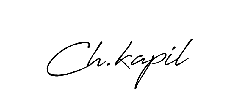 Make a beautiful signature design for name Ch.kapil. With this signature (Antro_Vectra_Bolder) style, you can create a handwritten signature for free. Ch.kapil signature style 7 images and pictures png