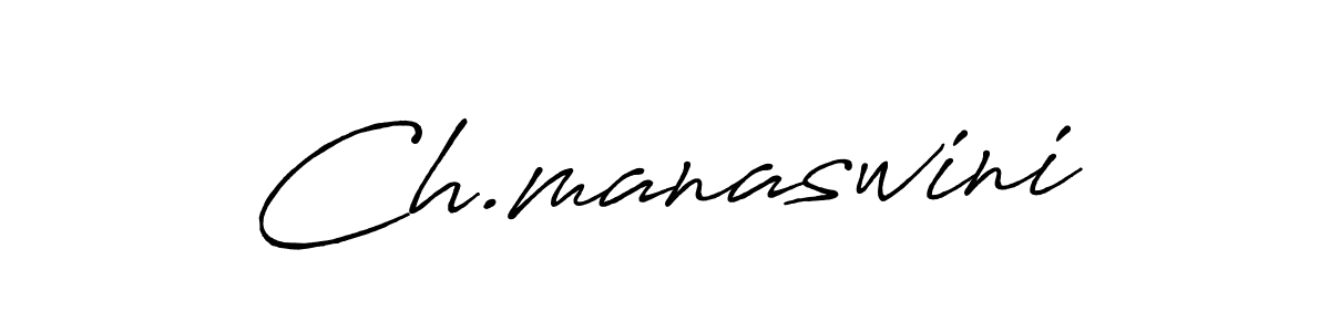 The best way (Antro_Vectra_Bolder) to make a short signature is to pick only two or three words in your name. The name Ch.manaswini include a total of six letters. For converting this name. Ch.manaswini signature style 7 images and pictures png