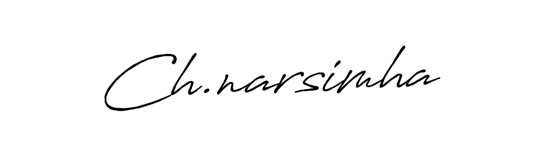 How to make Ch.narsimha name signature. Use Antro_Vectra_Bolder style for creating short signs online. This is the latest handwritten sign. Ch.narsimha signature style 7 images and pictures png