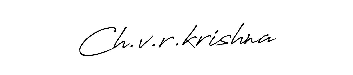 Create a beautiful signature design for name Ch.v.r.krishna. With this signature (Antro_Vectra_Bolder) fonts, you can make a handwritten signature for free. Ch.v.r.krishna signature style 7 images and pictures png
