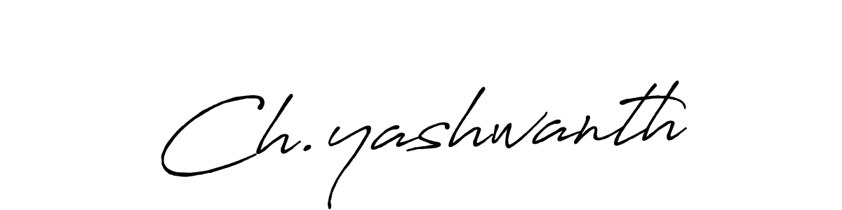 Use a signature maker to create a handwritten signature online. With this signature software, you can design (Antro_Vectra_Bolder) your own signature for name Ch.yashwanth. Ch.yashwanth signature style 7 images and pictures png