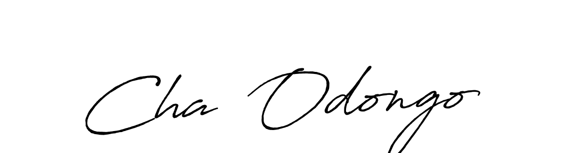 Make a beautiful signature design for name Cha  Odongo. With this signature (Antro_Vectra_Bolder) style, you can create a handwritten signature for free. Cha  Odongo signature style 7 images and pictures png