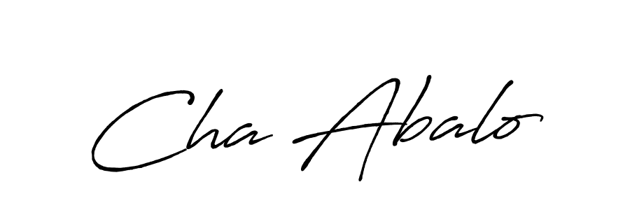 Similarly Antro_Vectra_Bolder is the best handwritten signature design. Signature creator online .You can use it as an online autograph creator for name Cha Abalo. Cha Abalo signature style 7 images and pictures png