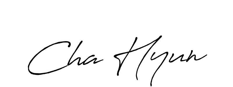 Also we have Cha Hyun name is the best signature style. Create professional handwritten signature collection using Antro_Vectra_Bolder autograph style. Cha Hyun signature style 7 images and pictures png