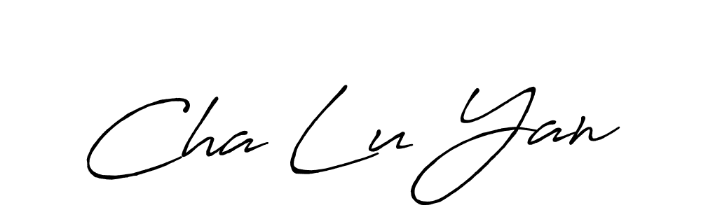 Similarly Antro_Vectra_Bolder is the best handwritten signature design. Signature creator online .You can use it as an online autograph creator for name Cha Lu Yan. Cha Lu Yan signature style 7 images and pictures png