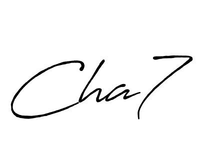 Cha7 stylish signature style. Best Handwritten Sign (Antro_Vectra_Bolder) for my name. Handwritten Signature Collection Ideas for my name Cha7. Cha7 signature style 7 images and pictures png