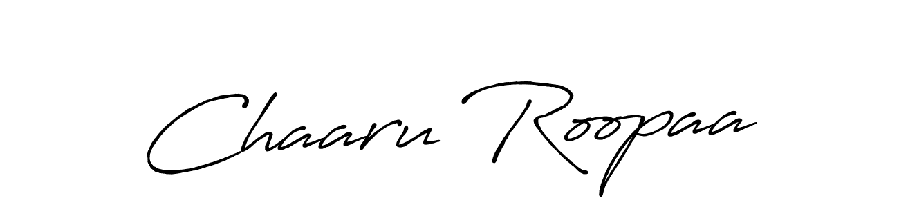 Make a beautiful signature design for name Chaaru Roopaa. With this signature (Antro_Vectra_Bolder) style, you can create a handwritten signature for free. Chaaru Roopaa signature style 7 images and pictures png