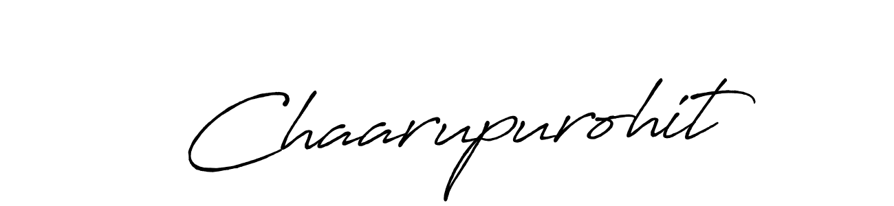 Create a beautiful signature design for name Chaarupurohit. With this signature (Antro_Vectra_Bolder) fonts, you can make a handwritten signature for free. Chaarupurohit signature style 7 images and pictures png