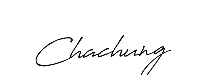 The best way (Antro_Vectra_Bolder) to make a short signature is to pick only two or three words in your name. The name Chachung include a total of six letters. For converting this name. Chachung signature style 7 images and pictures png
