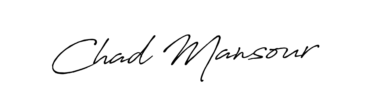 It looks lik you need a new signature style for name Chad Mansour. Design unique handwritten (Antro_Vectra_Bolder) signature with our free signature maker in just a few clicks. Chad Mansour signature style 7 images and pictures png