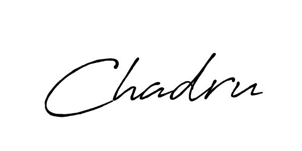 Chadru stylish signature style. Best Handwritten Sign (Antro_Vectra_Bolder) for my name. Handwritten Signature Collection Ideas for my name Chadru. Chadru signature style 7 images and pictures png