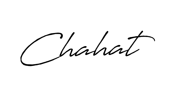 How to make Chahat signature? Antro_Vectra_Bolder is a professional autograph style. Create handwritten signature for Chahat name. Chahat signature style 7 images and pictures png