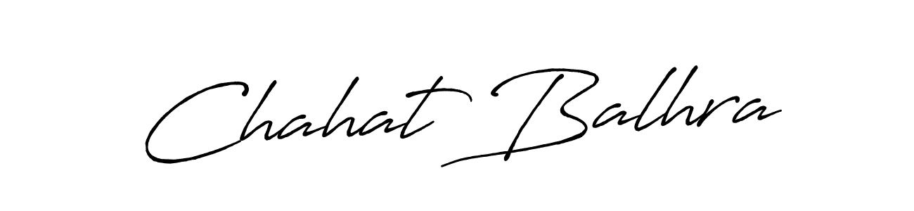 How to make Chahat Balhra name signature. Use Antro_Vectra_Bolder style for creating short signs online. This is the latest handwritten sign. Chahat Balhra signature style 7 images and pictures png