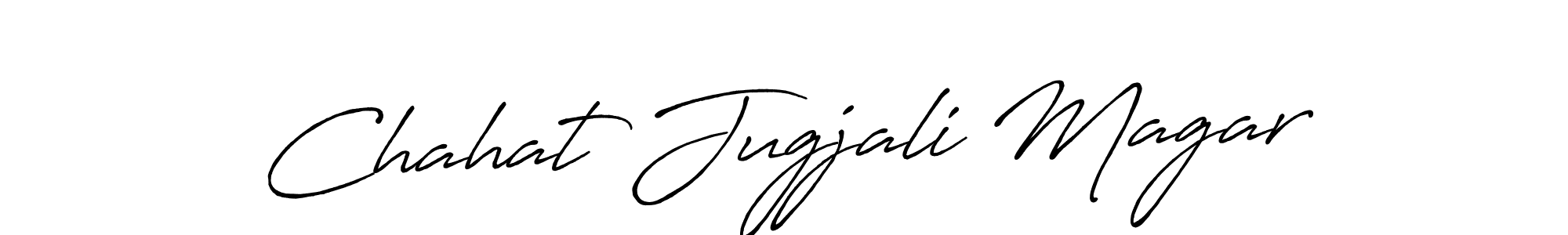 It looks lik you need a new signature style for name Chahat Jugjali Magar. Design unique handwritten (Antro_Vectra_Bolder) signature with our free signature maker in just a few clicks. Chahat Jugjali Magar signature style 7 images and pictures png