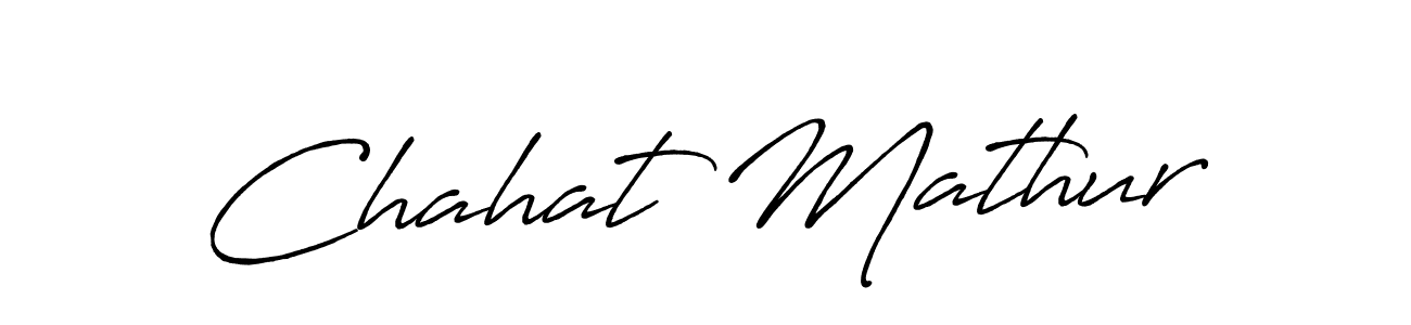 How to make Chahat Mathur signature? Antro_Vectra_Bolder is a professional autograph style. Create handwritten signature for Chahat Mathur name. Chahat Mathur signature style 7 images and pictures png