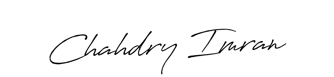 How to make Chahdry Imran signature? Antro_Vectra_Bolder is a professional autograph style. Create handwritten signature for Chahdry Imran name. Chahdry Imran signature style 7 images and pictures png