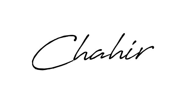 How to make Chahir name signature. Use Antro_Vectra_Bolder style for creating short signs online. This is the latest handwritten sign. Chahir signature style 7 images and pictures png