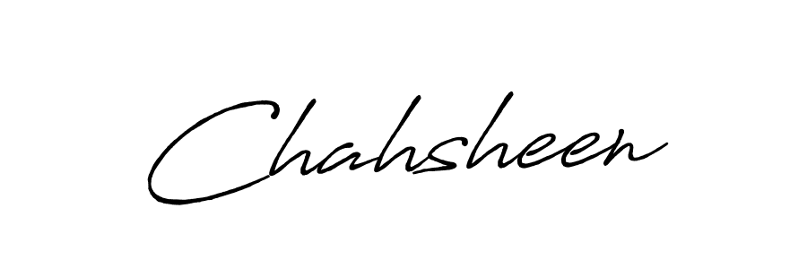 How to make Chahsheen name signature. Use Antro_Vectra_Bolder style for creating short signs online. This is the latest handwritten sign. Chahsheen signature style 7 images and pictures png