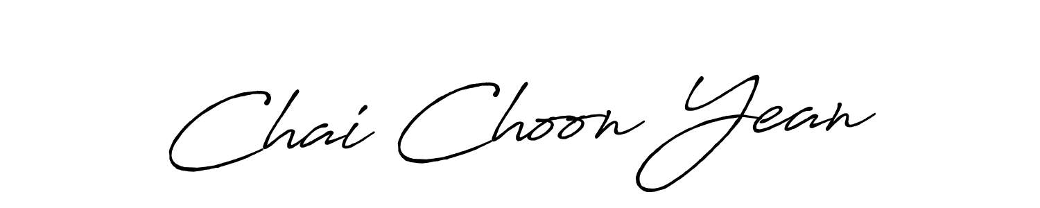 Use a signature maker to create a handwritten signature online. With this signature software, you can design (Antro_Vectra_Bolder) your own signature for name Chai Choon Yean. Chai Choon Yean signature style 7 images and pictures png