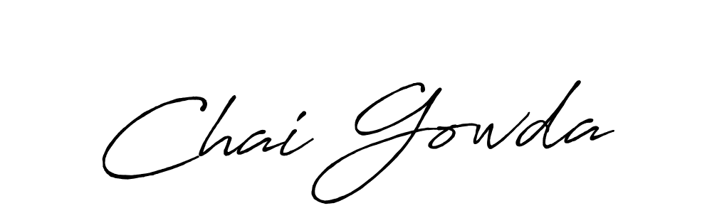 Use a signature maker to create a handwritten signature online. With this signature software, you can design (Antro_Vectra_Bolder) your own signature for name Chai Gowda. Chai Gowda signature style 7 images and pictures png