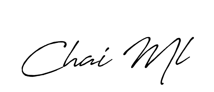 Best and Professional Signature Style for Chai Ml. Antro_Vectra_Bolder Best Signature Style Collection. Chai Ml signature style 7 images and pictures png