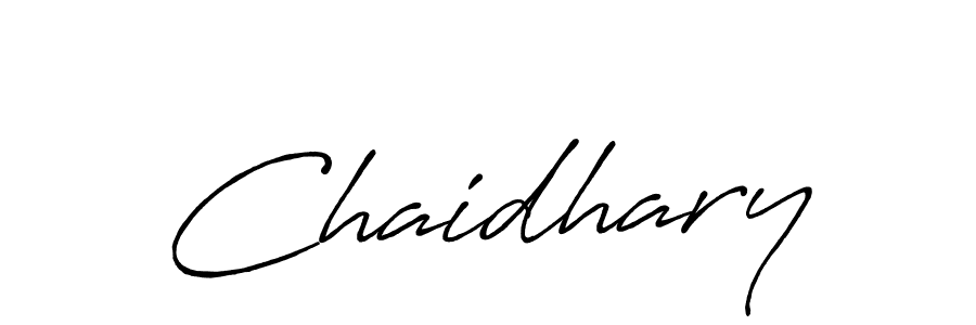 How to make Chaidhary signature? Antro_Vectra_Bolder is a professional autograph style. Create handwritten signature for Chaidhary name. Chaidhary signature style 7 images and pictures png