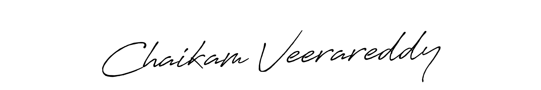 How to make Chaikam Veerareddy name signature. Use Antro_Vectra_Bolder style for creating short signs online. This is the latest handwritten sign. Chaikam Veerareddy signature style 7 images and pictures png