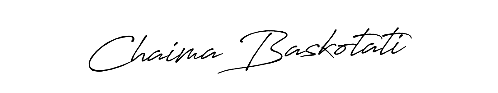 if you are searching for the best signature style for your name Chaima Baskotati. so please give up your signature search. here we have designed multiple signature styles  using Antro_Vectra_Bolder. Chaima Baskotati signature style 7 images and pictures png